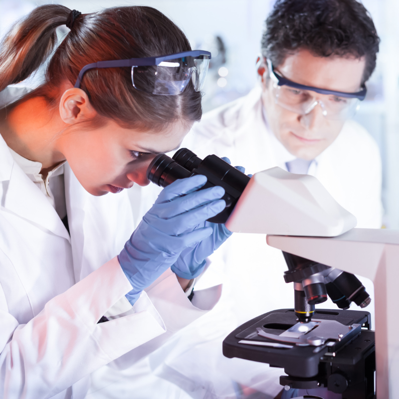 medical / analysis device being used by technicians